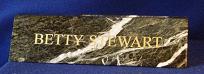 Green Marble Desk Name Plate with Business Card Holder